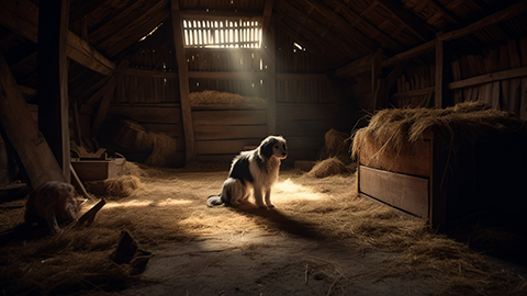 Dog_Perfect_Pointers_In_a_rustic_barn_you_and_your_dog_huddled_together